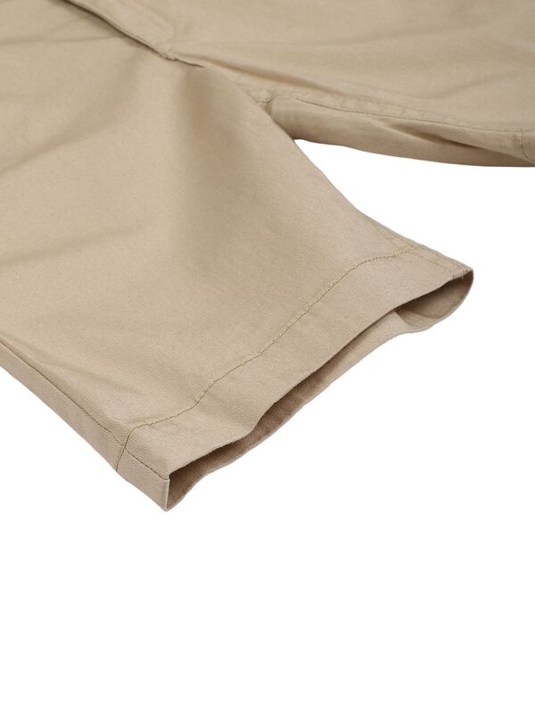 Boys Solid Medium Natural Short Woven Trouser image number 3